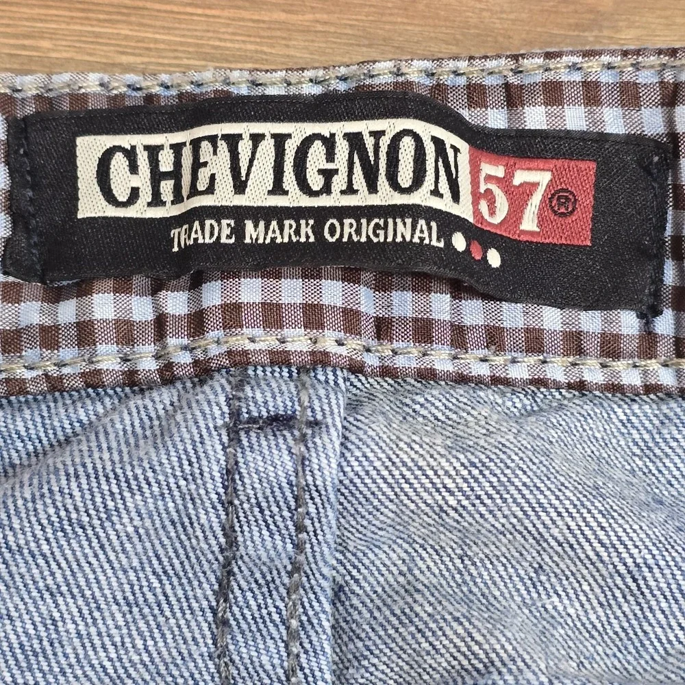 Chevignon 57 Mens‎ Jeans 34 Vintage Fade Western Vibe Thick Denim